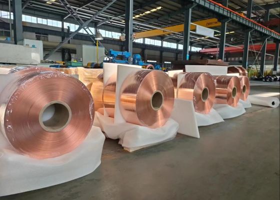 Bandas de cobre ultraanchas, delgadas y estrechas de 2 mm-1310 mm de grado industrial